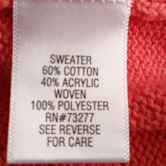 CROFT & BARROW CORAL SWEATER SZ.XL EUC - Picture 5 of 6